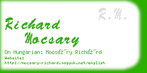 richard mocsary business card